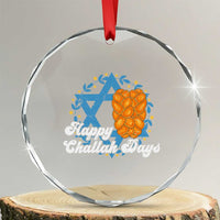 Hanukkah Challah Crystal Glass Ornament Happy Challah Days Star Of David Gift TS12