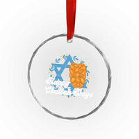 Hanukkah Challah Crystal Glass Ornament Happy Challah Days Star Of David Gift - Wonder Print Shop