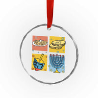 Hanukkah Crystal Glass Ornament Festival Of Lights Dreidel Menorah Candle Star Gift - Wonder Print Shop