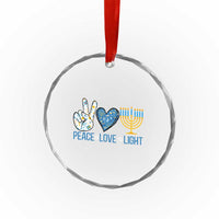 Hanukkah Crystal Glass Ornament Peace Love Light Chanukah Jewish David Star TS11