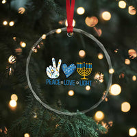 Hanukkah Crystal Glass Ornament Peace Love Light Chanukah Jewish David Star TS11