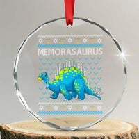 Hanukkah Dinosaur Crystal Glass Ornament Menorasaurus Menorah Dino TS09