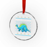 Hanukkah Dinosaur Crystal Glass Ornament Menorasaurus Menorah Dino TS09