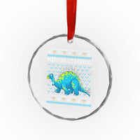 Hanukkah Dinosaur Crystal Glass Ornament Menorasaurus Menorah Dino TS09