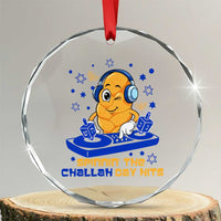 Hanukkah DJ Challah And Dreidel Crystal Glass Ornament Funny Jewish Gift - Wonder Print Shop