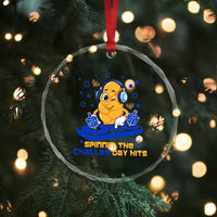 Hanukkah DJ Challah And Dreidel Crystal Glass Ornament Funny Jewish Gift TS12