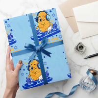 Hanukkah DJ Challah And Dreidel Wrapping Paper Roll Funny Jewish Gift - Wonder Print Shop