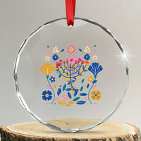 Hanukkah Floral Menorah Crystal Glass Ornament Jewish Gift For Women TS12