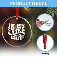 Hanukkah Jewish Holiday Gift Crystal Glass Ornament In My Latke Era - Wonder Print Shop