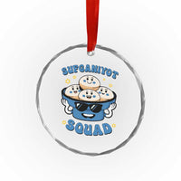 Hanukkah Sufganiyot Squad Crystal Glass Ornament Funny Jelly Donut Jewish Gift TS12