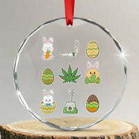 Happy 420 Easter Crystal Glass Ornament TS02