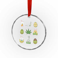 Happy 420 Easter Crystal Glass Ornament - Wonder Print Shop