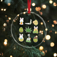 Happy 420 Easter Crystal Glass Ornament - Wonder Print Shop