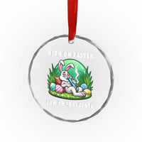 Happy 420 Easter Crystal Glass Ornament Funny Bunny Marijuana Cannabis Weed - Wonder Print Shop