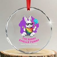 Happy 420 Easter Crystal Glass Ornament The Bunny Smells Funny TS02