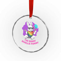 Happy 420 Easter Crystal Glass Ornament The Bunny Smells Funny - Wonder Print Shop