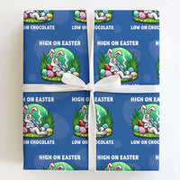 Happy 420 Easter Wrapping Paper Roll Funny Bunny Marijuana Cannabis Weed