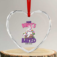 Happy 420 Easter Heart Crystal Glass Ornament Bunny Funny Weed Smoking Rabbit Cannabis 4/20 Day - Wonder Print Shop
