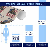 Happy 4th of July To All You Sumbitches Patriotic Graphic Wrapping Paper Roll Funny Fighter Pilot Retro Action Movie Humor Inspo