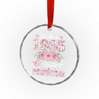 Happy 60th Birthday Floral Crystal Glass Ornament Made In 1965 60 Years of Perfection - Wonder Print Shop
