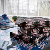 Happy 60th Birthday Floral Wrapping Paper Roll Made In 1965 60 Years of Perfection - Wonder Print Shop