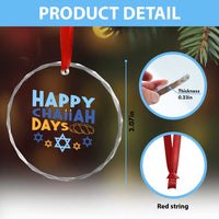Happy Challah Days Crystal Glass Ornament Hanukkah Holiday Gift TS12