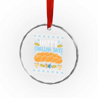 Happy Challah Days Crystal Glass Ornament Ugly Hanukkah Food Lover Gift TS12