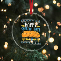 Happy Challah Days Crystal Glass Ornament Ugly Hanukkah Food Lover Gift TS12
