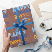 Happy Challah Days Wrapping Paper Roll Hanukkah Holiday Gift - Wonder Print Shop