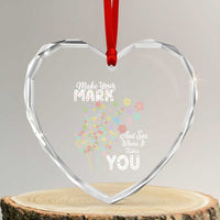 Happy Dot Day Heart Crystal Glass Ornament Make Your Mark And See Where It Takes You