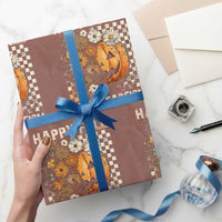 Happy Fall Resist Fascism Wrapping Paper Roll Halloween Fall Pumpkin - Wonder Print Shop