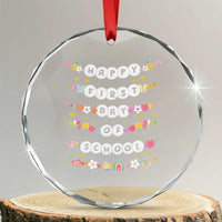 Happy First Day Of School Crystal Glass Ornament Teacher Kids Back To School Bracelets TS10
