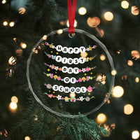 Happy First Day Of School Crystal Glass Ornament Teacher Kids Back To School Bracelets TS10