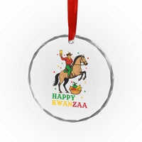 Happy Kwanzaa Cowboy Crystal Glass Ornament Funny African Holiday Gift TS12