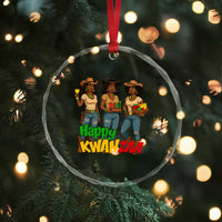 Happy Kwanzaa Cowgirl Crystal Glass Ornament Festival Of Lights African Heritage Gift TS12