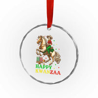Happy Kwanzaa Cowgirl Crystal Glass Ornament Funny African American Festival Gift TS12