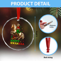 Happy Kwanzaa Cowgirl Crystal Glass Ornament Funny African American Festival Gift TS12