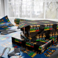 Happy Kwanzaa Cowgirl Wrapping Paper Roll Festival Of Lights African Heritage Gift - Wonder Print Shop