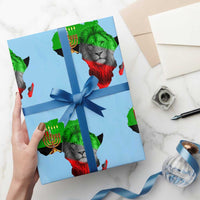 Happy Kwanzaa Lion Wrapping Paper Roll African Heritage Pride Gift For Men - Wonder Print Shop