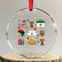 Happy Kwanzaa Nurse Pride Crystal Glass Ornament African Culture Holiday Gift TS12