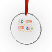 Happy New Year Crystal Glass Ornament 12 New Chapters 365 New Chances TS09