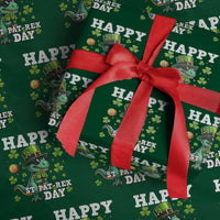 Happy St Pat Rex Day Wrapping Paper Roll St Patricks Day Dino Lover