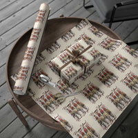 Happy Yee Haw Lidays Wrapping Paper Roll Western Christmas Horse Rider Cowgirl Gift - Wonder Print Shop