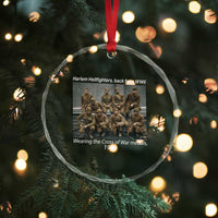Harlem Hellfighters 1919 WWII Heroes Crystal Glass Ornament Cross of War Medal Tribute African American Black History TS02