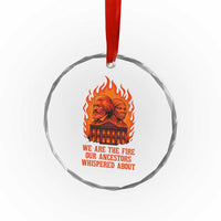 Harriet Tubman and Frederick Douglass Crystal Glass Ornament We Are the Fire Our Ancestors Whispered About Juneteenth 1865 - Wonder Print Shop