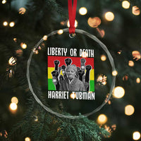 Harriet Tubman Crystal Glass Ornament Liberty Or Death Women Empowerment Quote - Wonder Print Shop