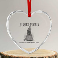 Harriet Tubman Heart Crystal Glass Ornament Underground Railroad Freedom Leader - Wonder Print Shop