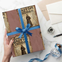 Harriet Tubman Newspaper Wrapping Paper Roll Strong Black Woman Leader Gift