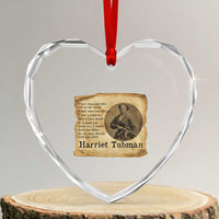 Harriet Tubman Quote Heart Crystal Glass Ornament Liberty Or Death Empowerment Gift - Wonder Print Shop