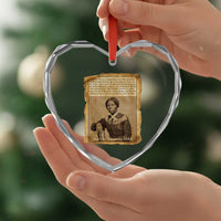 Harriet Tubman Tribute Heart Crystal Glass Ornament Civil Rights Leader Black History Gift - Wonder Print Shop